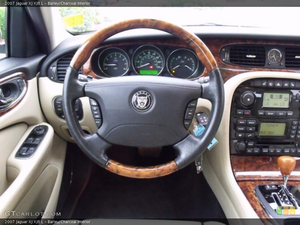 Barley/Charcoal Interior Steering Wheel for the 2007 Jaguar XJ XJ8 L #49399817