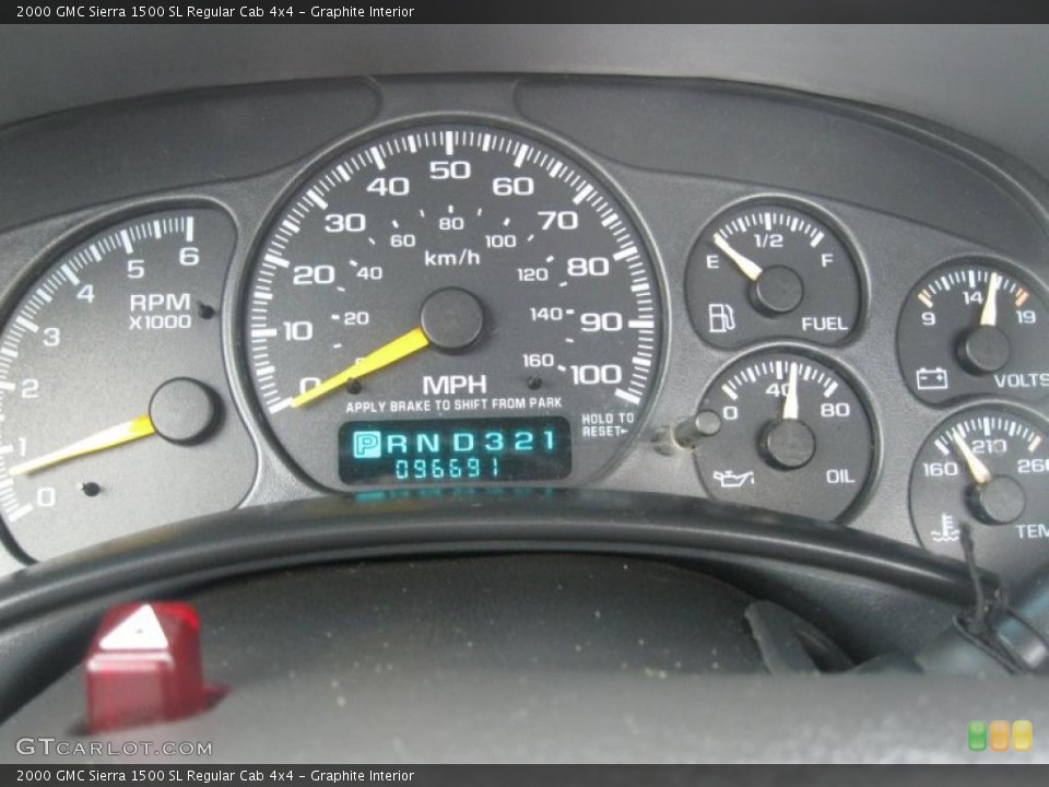 Graphite Interior Gauges for the 2000 GMC Sierra 1500 SL Regular Cab 4x4 #49401719