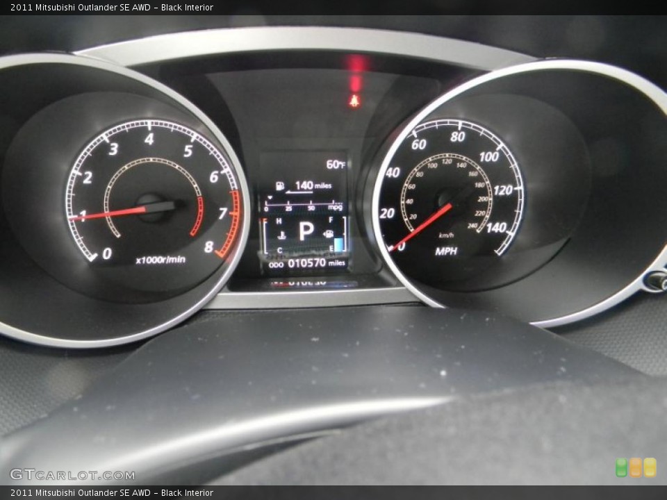 Black Interior Gauges for the 2011 Mitsubishi Outlander SE AWD #49403195