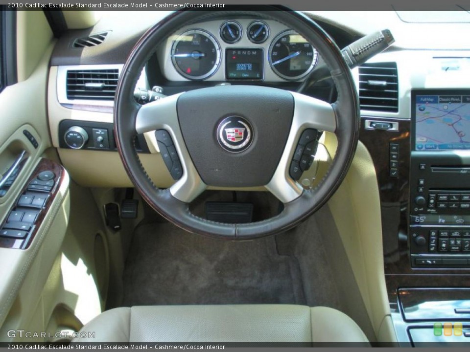 Cashmere/Cocoa Interior Steering Wheel for the 2010 Cadillac Escalade  #49403657