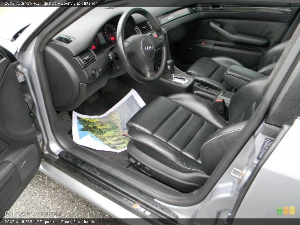 Ebony Black Interior Photo for the 2003 Audi RS6 4.2T quattro #49403726