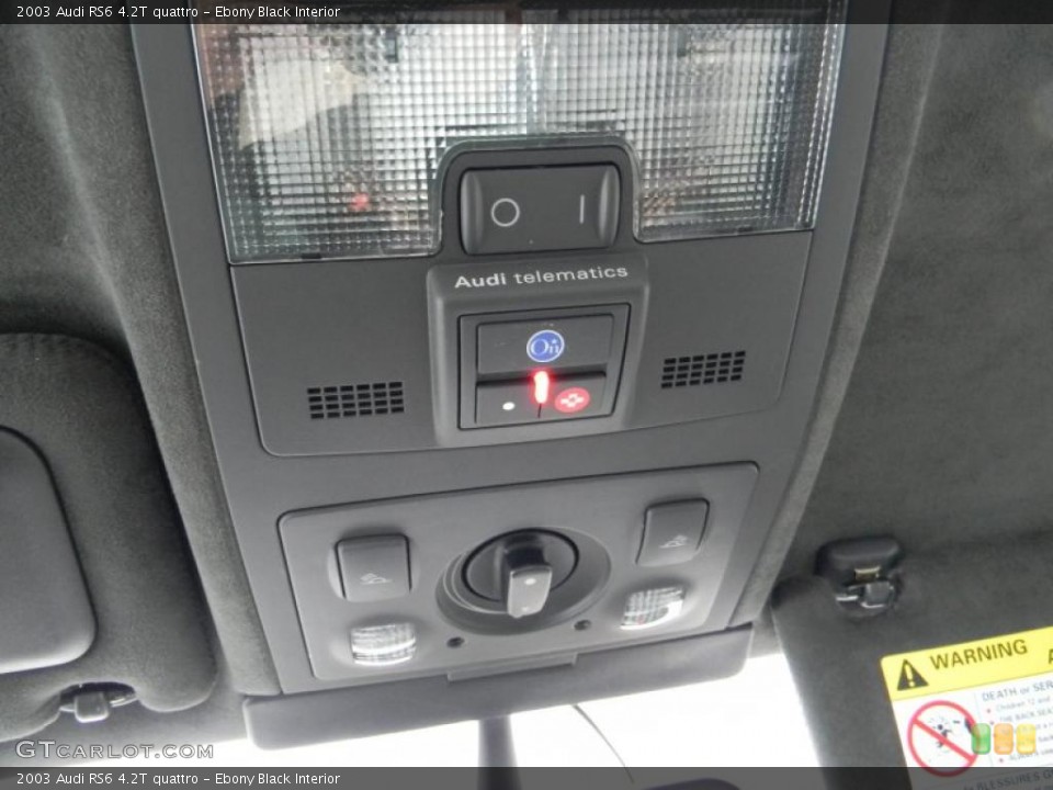 Ebony Black Interior Controls for the 2003 Audi RS6 4.2T quattro #49403815