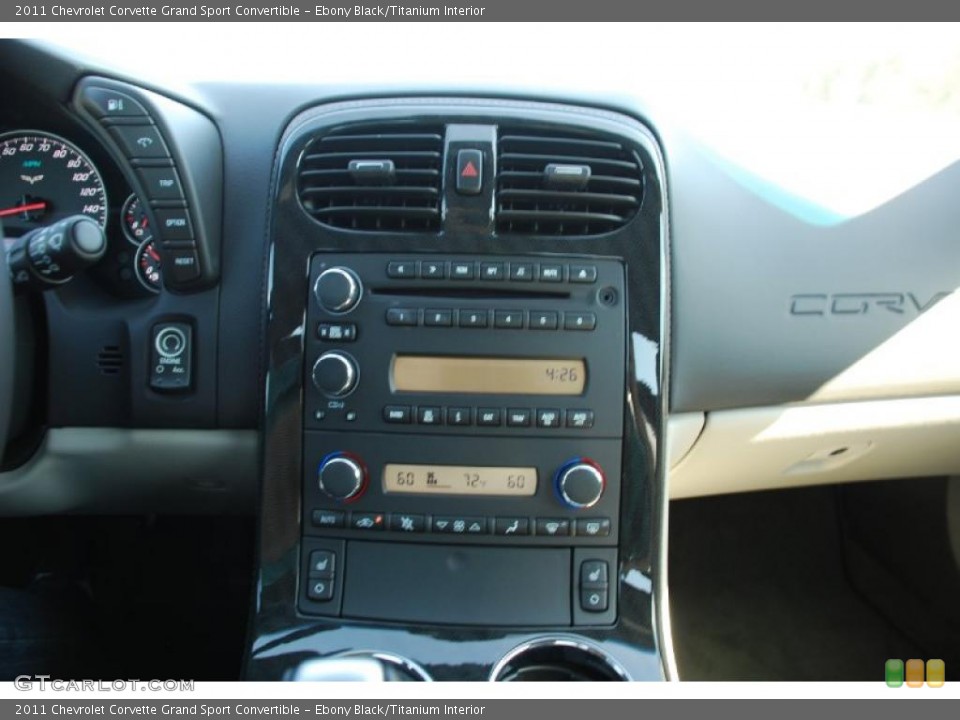 Ebony Black/Titanium Interior Controls for the 2011 Chevrolet Corvette Grand Sport Convertible #49406190