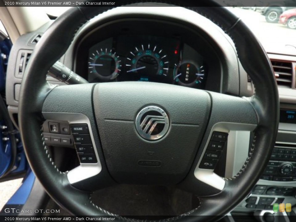 Dark Charcoal Interior Steering Wheel for the 2010 Mercury Milan V6 Premier AWD #49406724