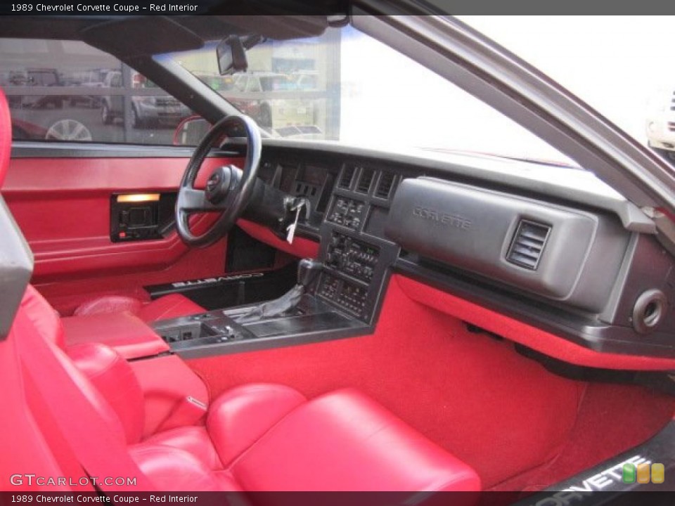 Red Interior Dashboard for the 1989 Chevrolet Corvette Coupe #49413099