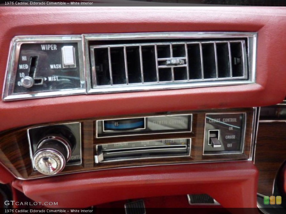 White Interior Controls for the 1976 Cadillac Eldorado Convertible #49420624