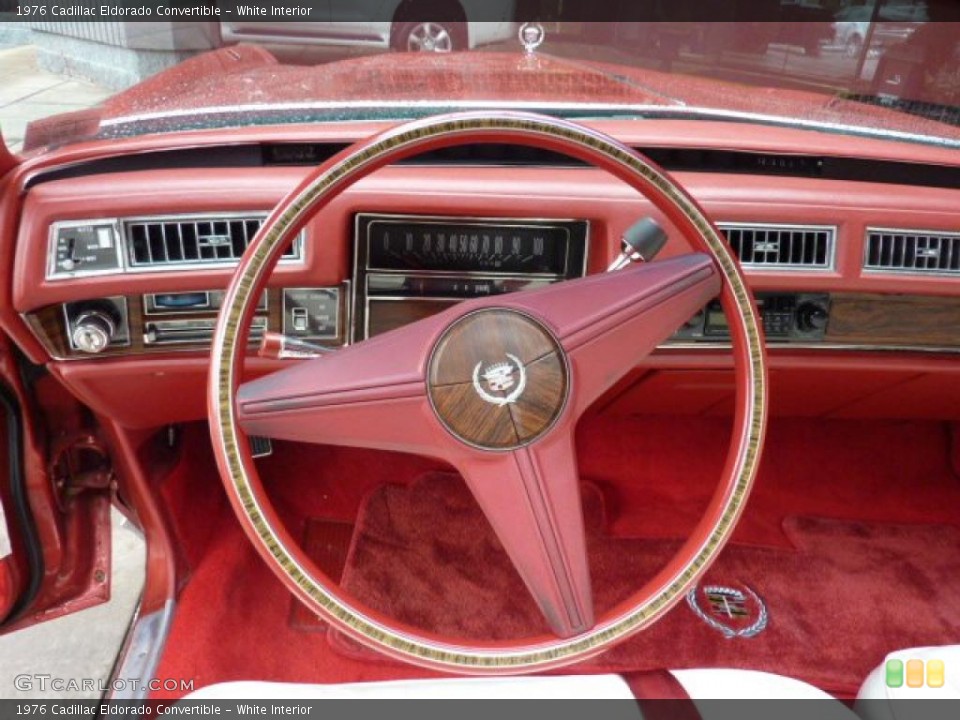 White Interior Steering Wheel for the 1976 Cadillac Eldorado Convertible #49420639