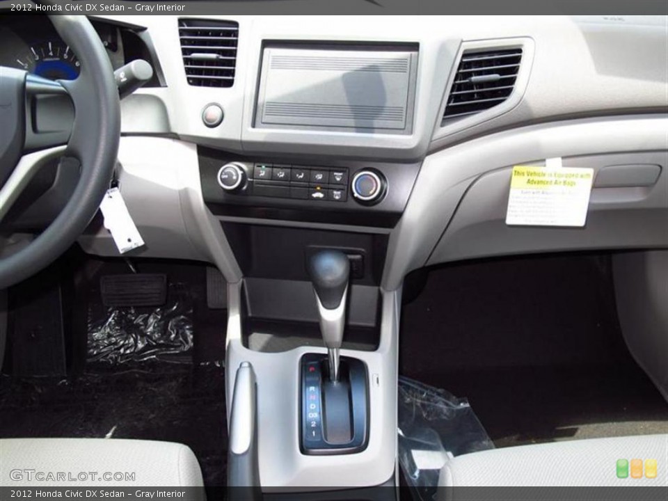 Gray Interior Controls for the 2012 Honda Civic DX Sedan #49422493