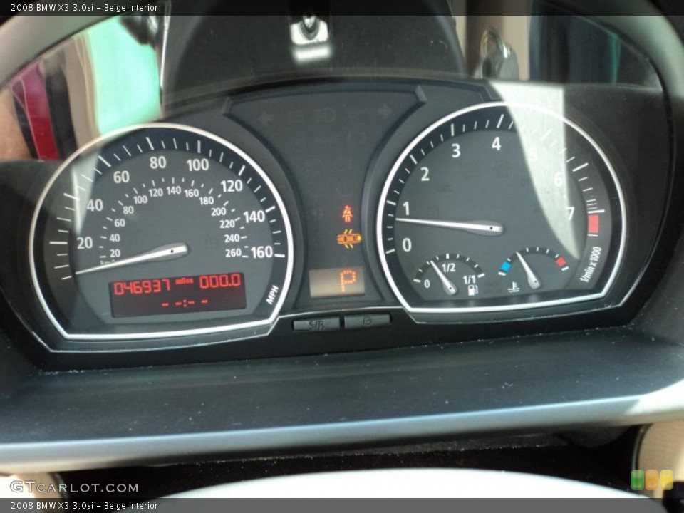 Beige Interior Gauges for the 2008 BMW X3 3.0si #49424503