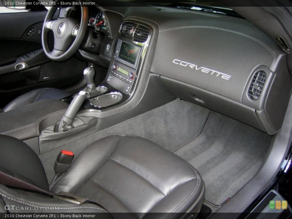 Ebony Black Interior Dashboard for the 2010 Chevrolet Corvette ZR1 #49424971