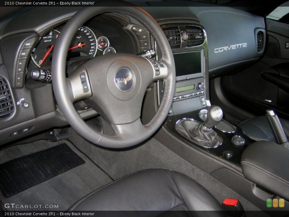 Ebony Black Interior Prime Interior for the 2010 Chevrolet Corvette ZR1 #49425016