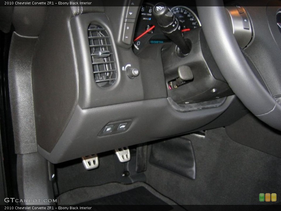 Ebony Black Interior Controls for the 2010 Chevrolet Corvette ZR1 #49425061
