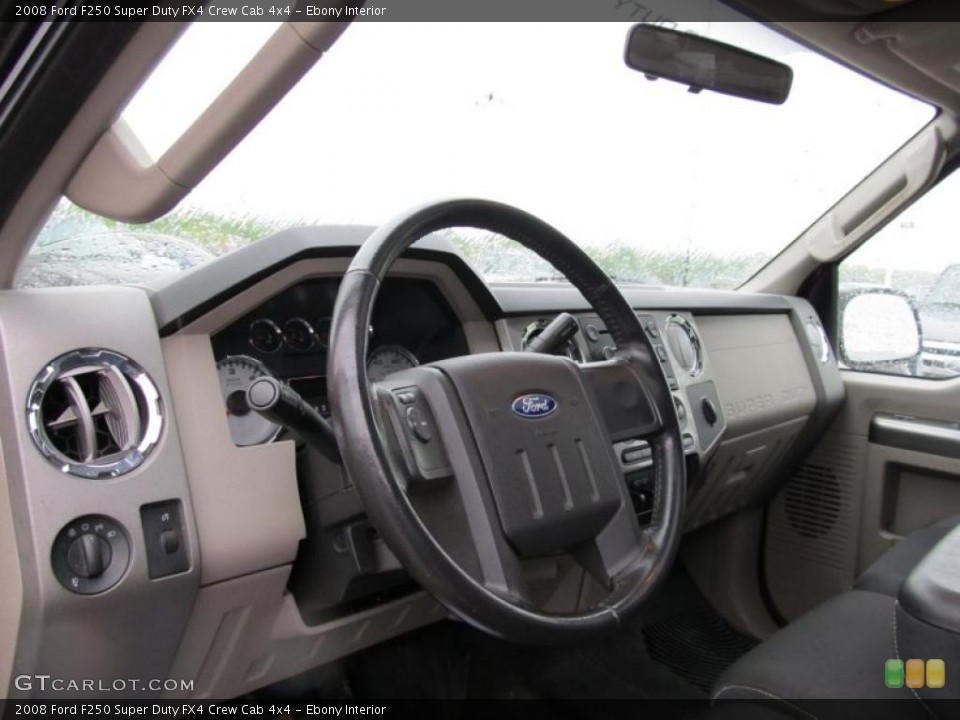 Ebony Interior Dashboard for the 2008 Ford F250 Super Duty FX4 Crew Cab 4x4 #49435852