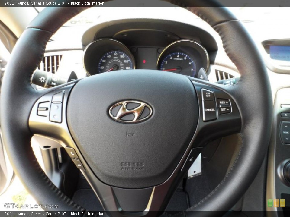 Black Cloth Interior Steering Wheel for the 2011 Hyundai Genesis Coupe 2.0T #49437190