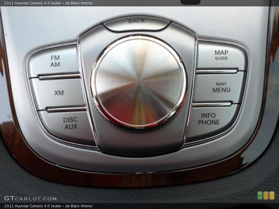 Jet Black Interior Controls for the 2011 Hyundai Genesis 4.6 Sedan #49439884