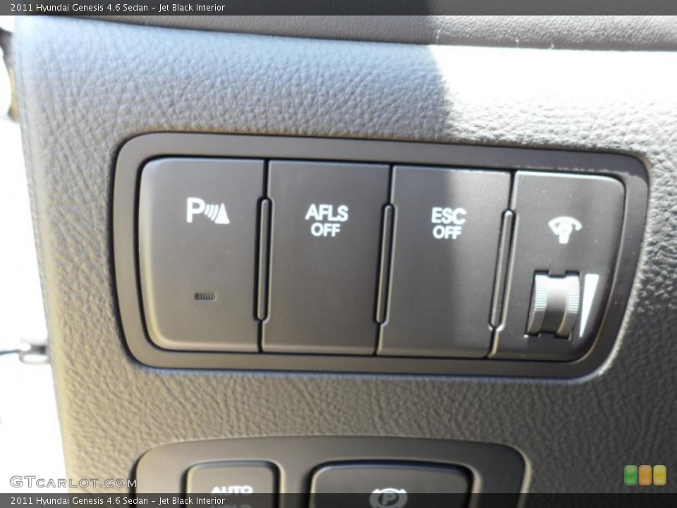 Jet Black Interior Controls for the 2011 Hyundai Genesis 4.6 Sedan #49439935