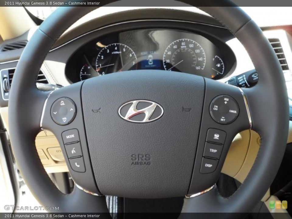 Cashmere Interior Steering Wheel for the 2011 Hyundai Genesis 3.8 Sedan #49440541