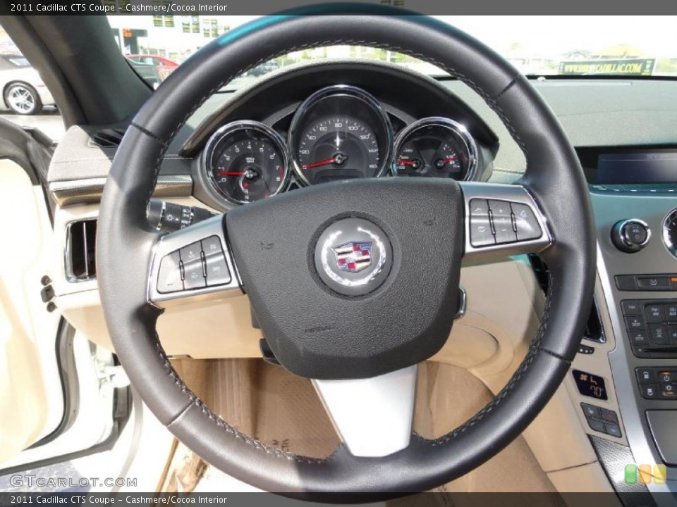 Cashmere/Cocoa Interior Steering Wheel for the 2011 Cadillac CTS Coupe #49441462
