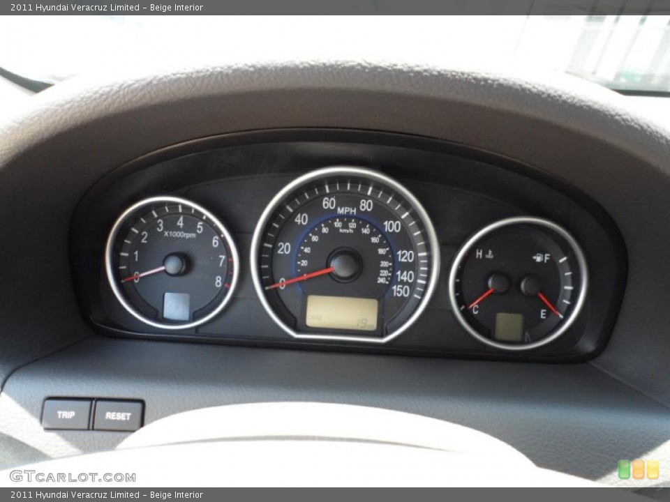 Beige Interior Gauges for the 2011 Hyundai Veracruz Limited #49444126