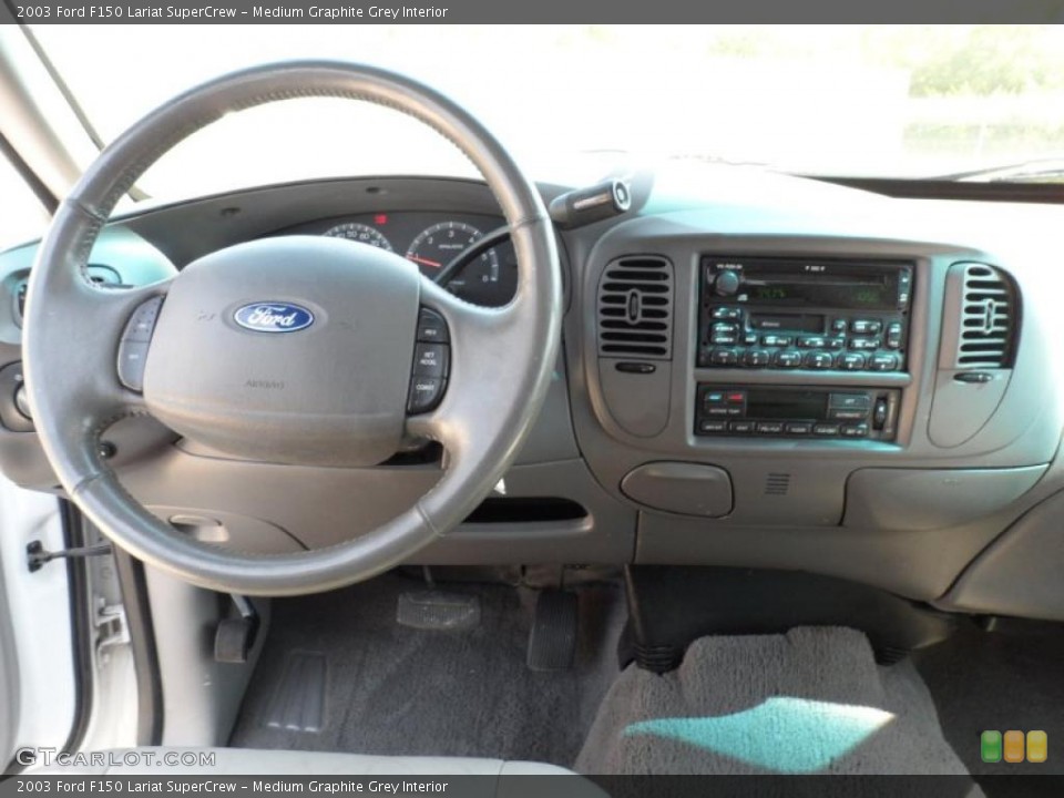Medium Graphite Grey Interior Dashboard for the 2003 Ford F150 Lariat SuperCrew #49446136