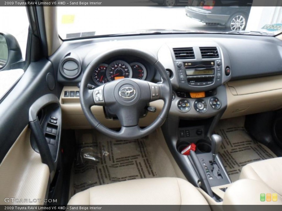 Sand Beige Interior Dashboard for the 2009 Toyota RAV4 Limited V6 4WD #49449427