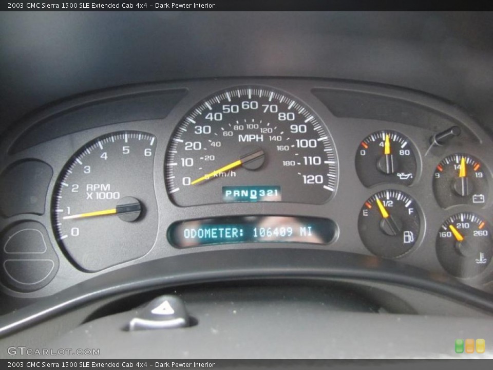 Dark Pewter Interior Gauges for the 2003 GMC Sierra 1500 SLE Extended Cab 4x4 #49450501