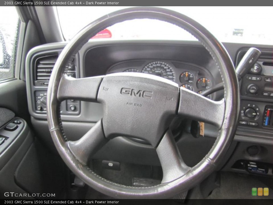 Dark Pewter Interior Steering Wheel for the 2003 GMC Sierra 1500 SLE Extended Cab 4x4 #49450516