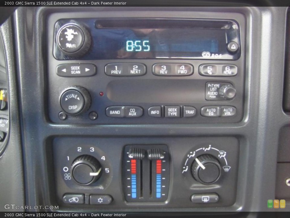 Dark Pewter Interior Controls for the 2003 GMC Sierra 1500 SLE Extended Cab 4x4 #49450624