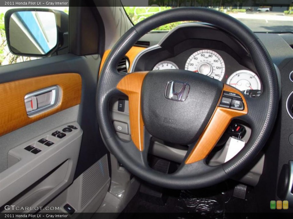 Gray Interior Steering Wheel for the 2011 Honda Pilot LX #49452031