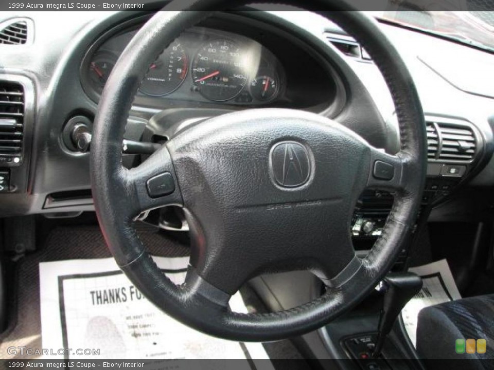 Ebony Interior Steering Wheel for the 1999 Acura Integra LS Coupe #49453501