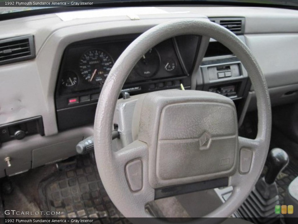 Gray Interior Steering Wheel for the 1992 Plymouth Sundance America #49453774