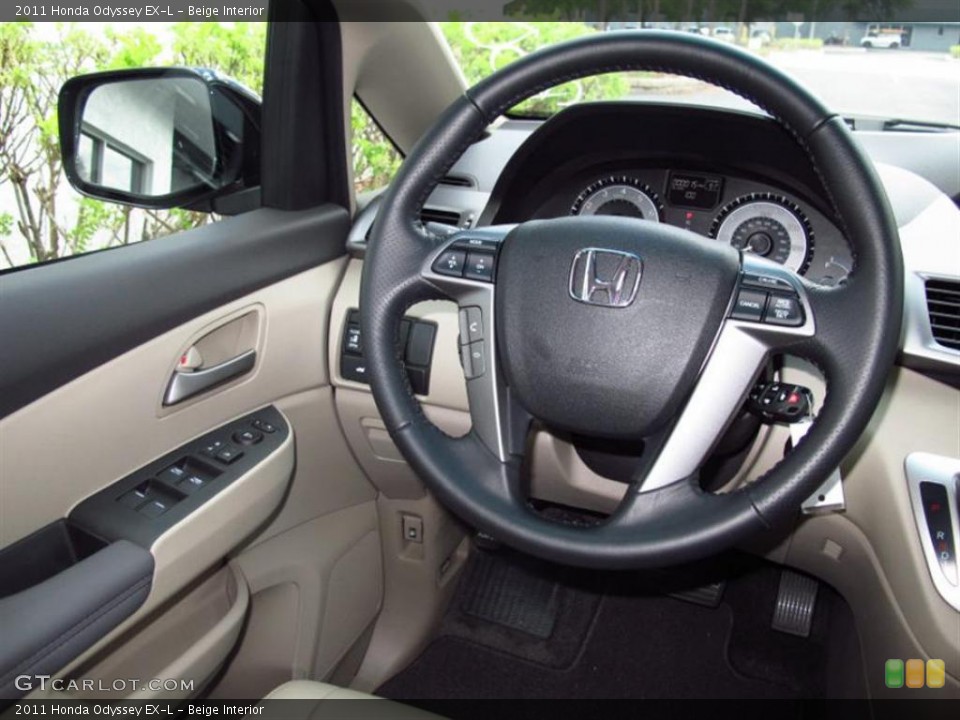 Beige Interior Steering Wheel for the 2011 Honda Odyssey EX-L #49455097
