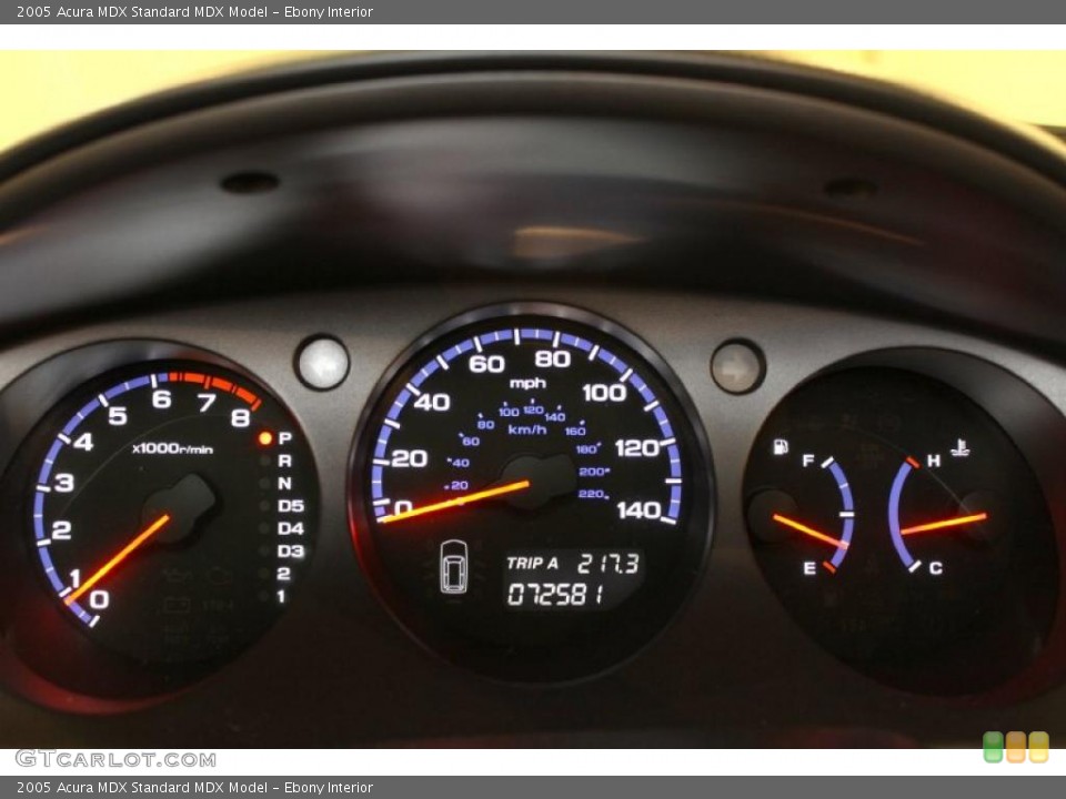 Ebony Interior Gauges for the 2005 Acura MDX  #49458040