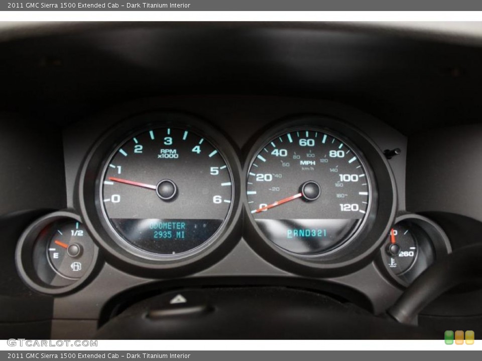Dark Titanium Interior Gauges for the 2011 GMC Sierra 1500 Extended Cab #49458736