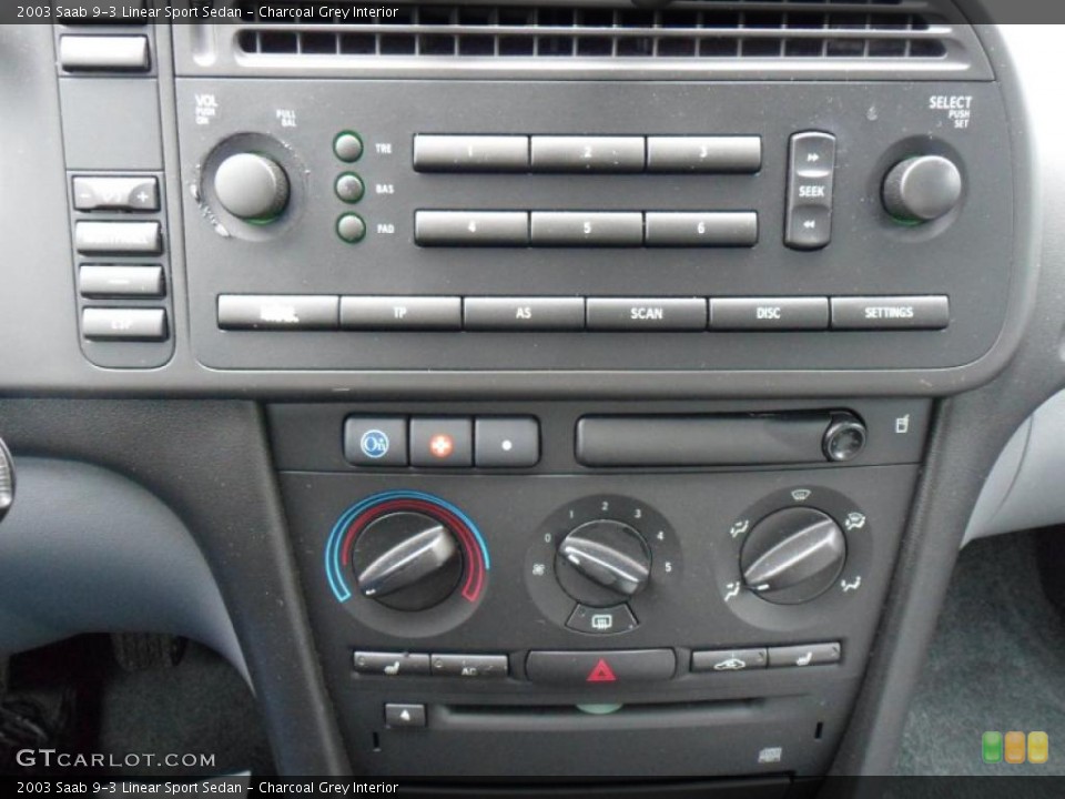Charcoal Grey Interior Controls for the 2003 Saab 9-3 Linear Sport Sedan #49465693