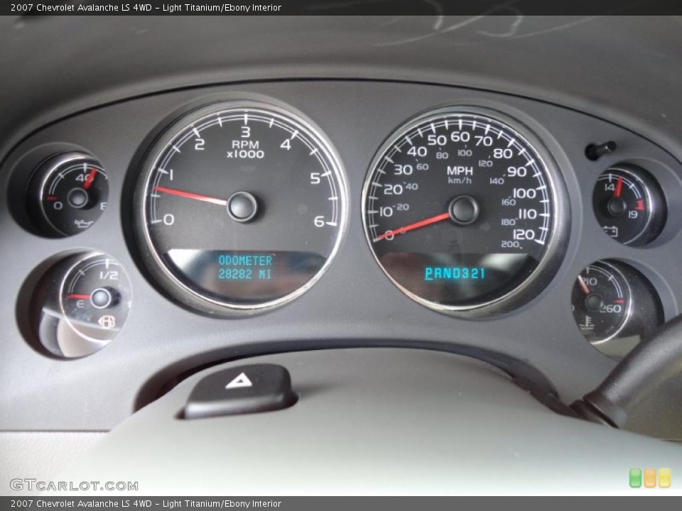 Light Titanium/Ebony Interior Gauges for the 2007 Chevrolet Avalanche LS 4WD #49466206