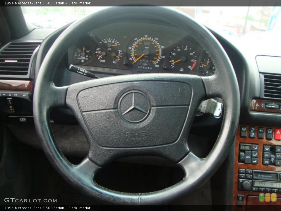 Black Interior Steering Wheel for the 1994 Mercedes-Benz S 500 Sedan #49472118