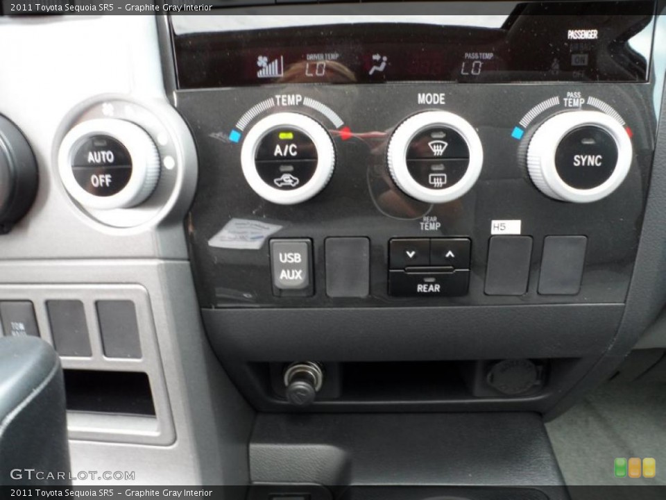 Graphite Gray Interior Controls for the 2011 Toyota Sequoia SR5 #49474047