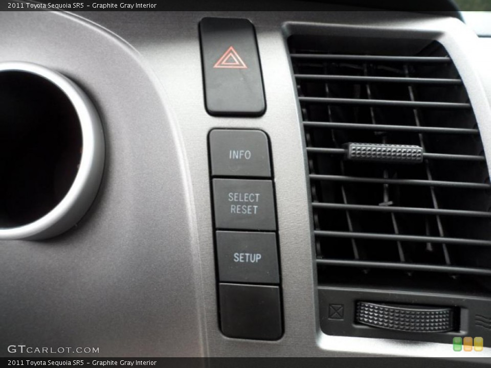 Graphite Gray Interior Controls for the 2011 Toyota Sequoia SR5 #49474059