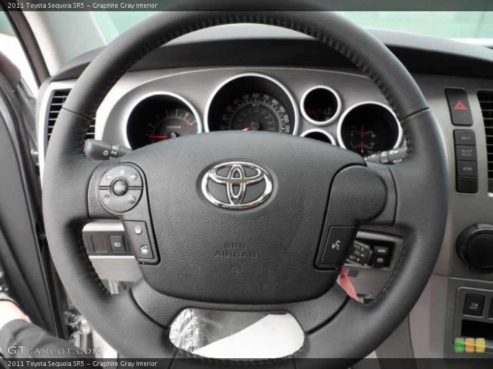 Graphite Gray Interior Steering Wheel for the 2011 Toyota Sequoia SR5 #49474104
