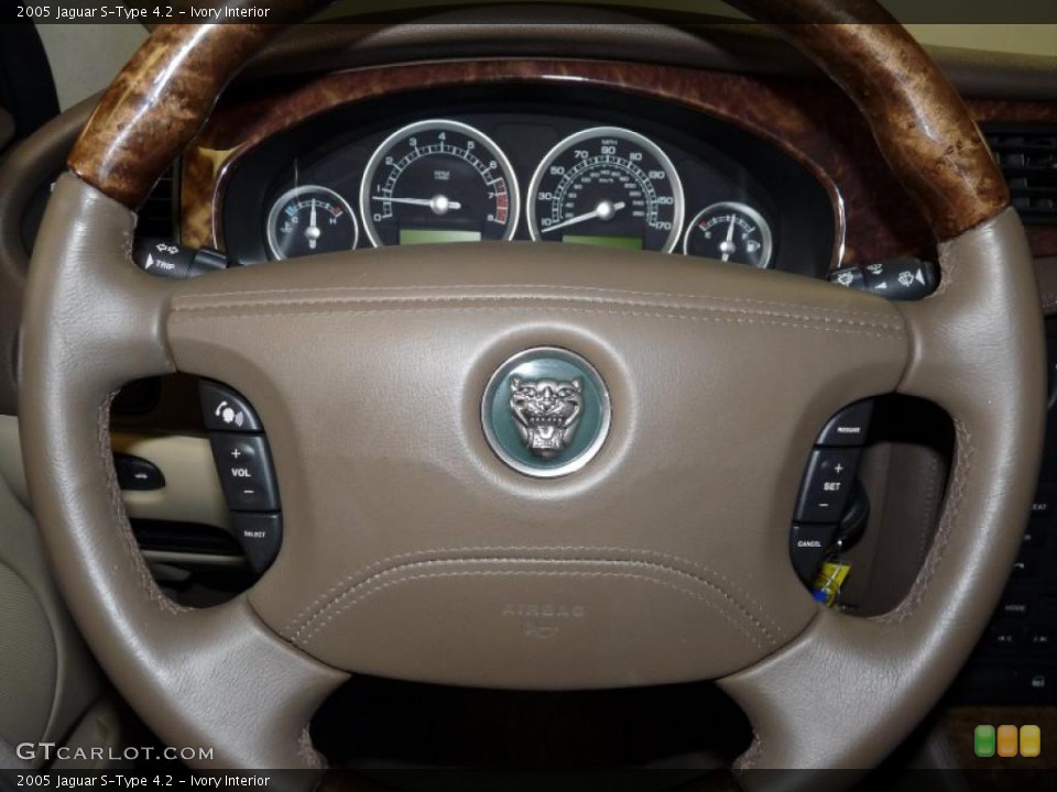 Ivory Interior Steering Wheel for the 2005 Jaguar S-Type 4.2 #49475886