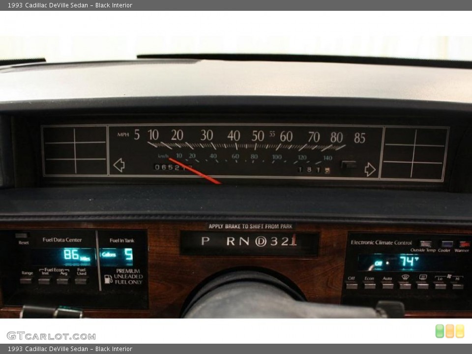 Black Interior Gauges for the 1993 Cadillac DeVille Sedan #49476699