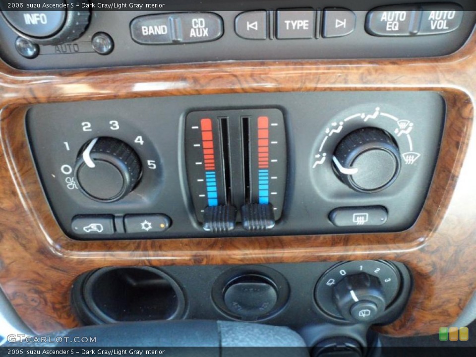 Dark Gray/Light Gray Interior Controls for the 2006 Isuzu Ascender S #49479621