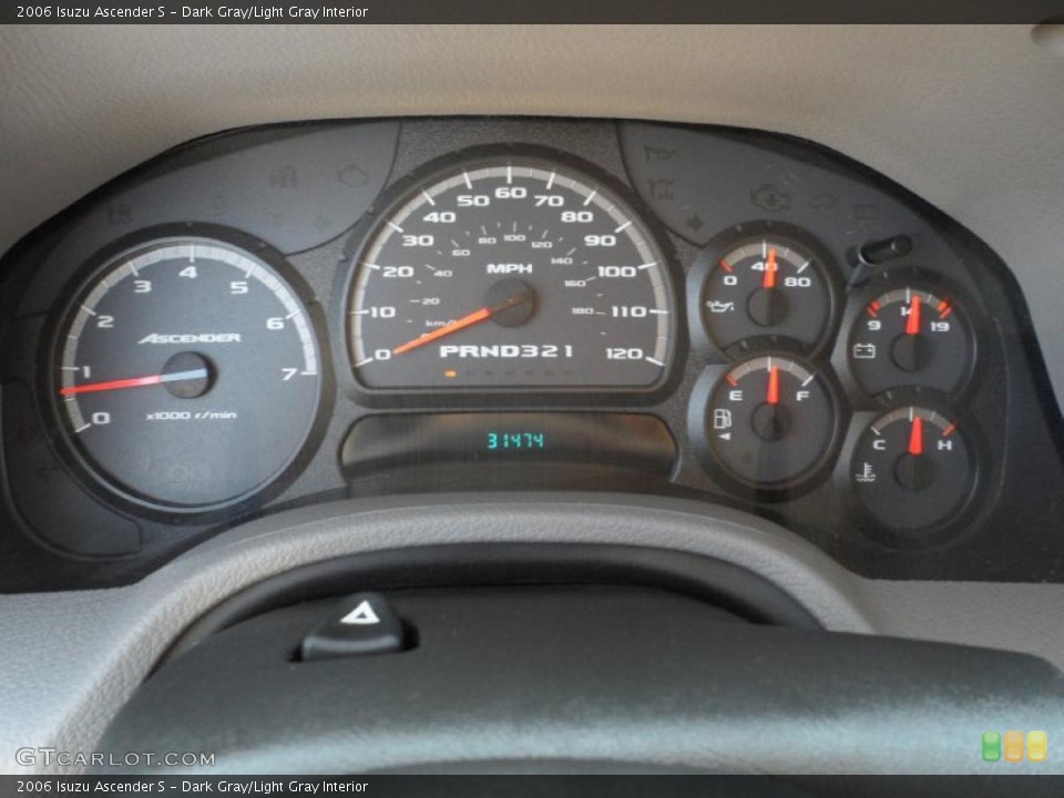 Dark Gray/Light Gray Interior Gauges for the 2006 Isuzu Ascender S #49479657