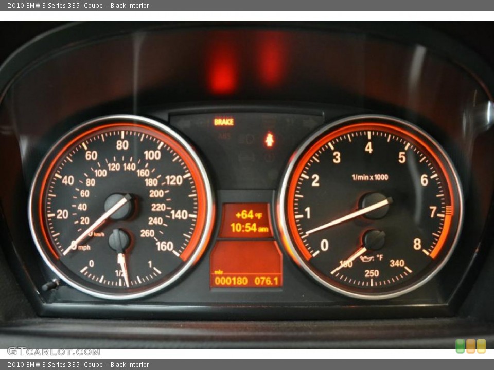 Black Interior Gauges for the 2010 BMW 3 Series 335i Coupe #49483689