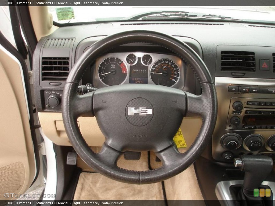 Light Cashmere/Ebony Interior Steering Wheel for the 2008 Hummer H3  #49484967