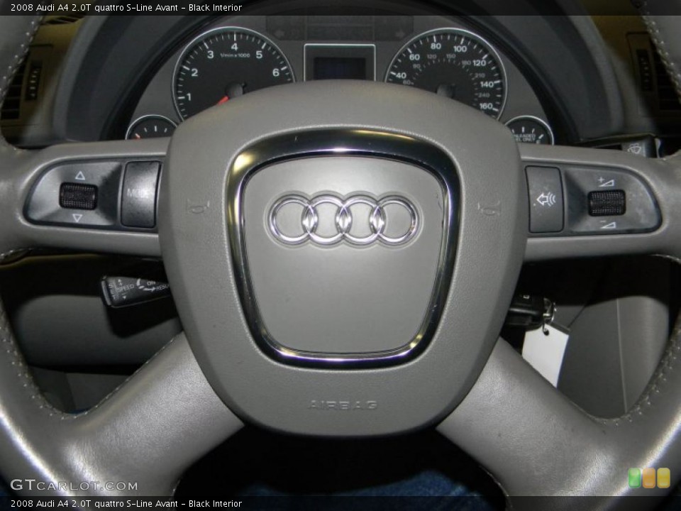 Black Interior Steering Wheel for the 2008 Audi A4 2.0T quattro S-Line Avant #49485411