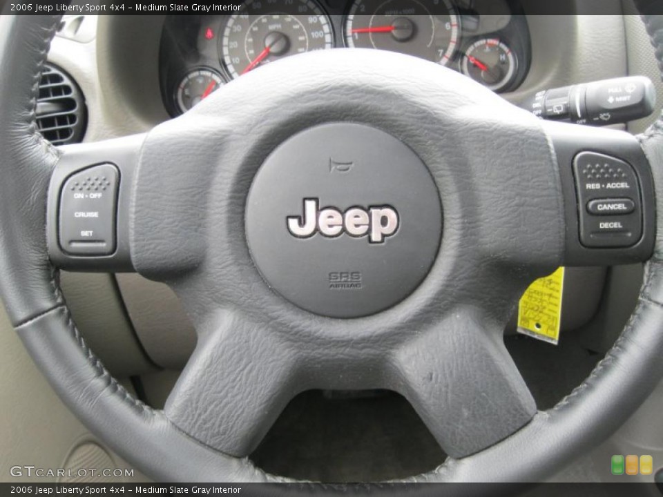 Medium Slate Gray Interior Steering Wheel for the 2006 Jeep Liberty Sport 4x4 #49486914
