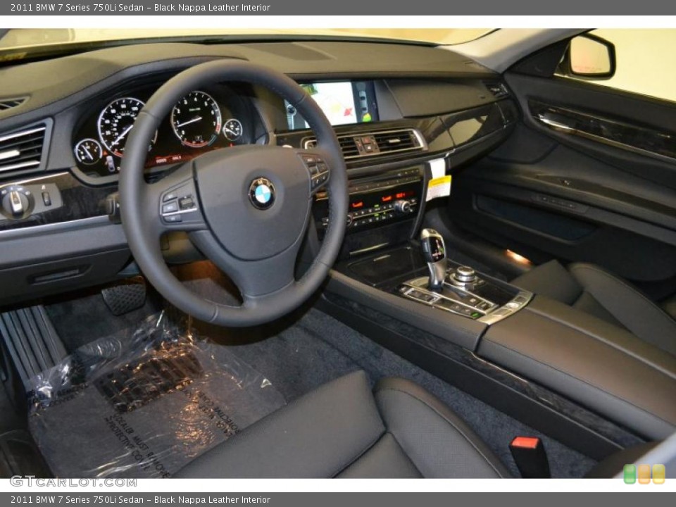 Black Nappa Leather Interior Photo for the 2011 BMW 7 Series 750Li Sedan #49486956