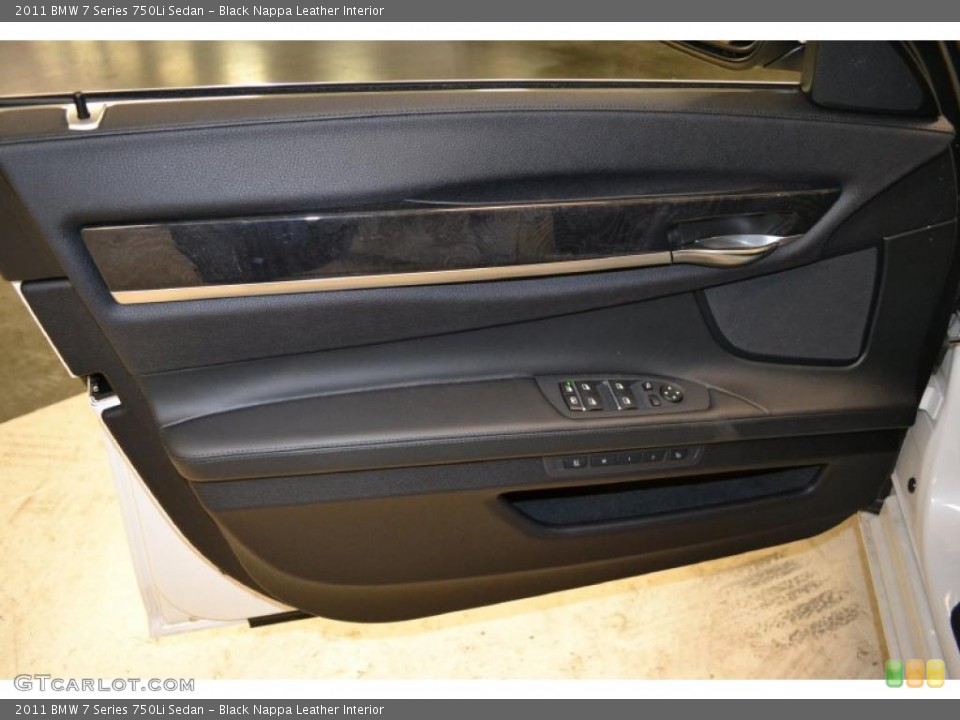 Black Nappa Leather Interior Door Panel for the 2011 BMW 7 Series 750Li Sedan #49487028